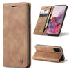 Para Galaxy S20 Plus CaseMe Estuche multifuncional de cuero con tapa horizontal, con ranura para tarjeta, soporte y billetera (marrón)