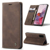 Para Galaxy S20 Plus CaseMe Estuche multifuncional de cuero con tapa horizontal, con ranura para tarjeta, soporte y billetera (café)