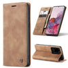 Para Galaxy S20 Ultra CaseMe Estuche multifuncional de cuero con tapa horizontal, con ranura para tarjeta, soporte y billetera (marrón)