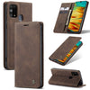 Para Galaxy M31 CaseMe-013 Estuche de cuero con tapa horizontal multifuncional con ranura para tarjeta, soporte y billetera (café)