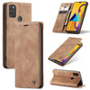 Para Galaxy M30S / M21 CaseMe-013 Estuche de cuero con tapa horizontal multifuncional con ranura para tarjeta, soporte y billetera (marrón)
