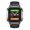 PG333 Reloj deportivo inteligente a prueba de agua de 1,91 pulgadas compatible con monitoreo de frecuencia cardíaca / monitoreo de presión arterial (negro)
