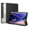 Funda DUX DUCIS TOBY para Samsung Galaxy Tab S9 FE | Cubierta Transparente, Soporte y Portalápiz