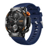 Reloj inteligente Bluetooth con pantalla redonda HT17 de 1,46 pulgadas, soporte para monitoreo de salud y más de 100 modos deportivos (azul)
