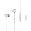 REMAX RM-550 Auriculares de música estéreo intrauditivos con clavija dorada de 3,5 mm con control de cable + micrófono, soporte manos libres (blanco)