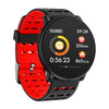 Q88 Smart Watch IP68 Impermeable Hombres Deportes Smartwatch Android Reloj Bluetooth Soporte de frecuencia cardíaca / Recordatorio de llamadas / Podómetro / Monitoreo del sueño / Rastreador (Negro Rojo)