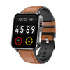 Préstamo E86 1.7 pulgadas Monitoreo de frecuencia cardíaca Reloj de Bluetooth inteligente, color: cuero marrón