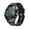 Reloj de llamada inteligente a prueba de agua con monitoreo de salud deportiva con función NFC, color: silicona negra-negra