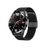 Reloj de llamada inteligente a prueba de agua con monitoreo de salud deportiva con función NFC, color: acero negro-negro