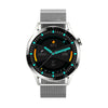 Reloj de llamada inteligente a prueba de agua con monitoreo de salud deportiva con función NFC, color: plata-plata acero + silicona roja
