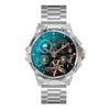 K62 Reloj deportivo inteligente con llamadas Bluetooth a prueba de agua de 1,43 pulgadas, clima, música, color: acero plateado de tres cuentas