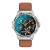 K62 Reloj deportivo inteligente con llamada Bluetooth resistente al agua de 1,43 pulgadas, clima, música, color: cuero marrón