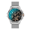 K62 Reloj deportivo inteligente con llamada Bluetooth resistente al agua de 1,43 pulgadas, clima, música, color: acero plateado