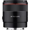 Samyang AF 75mm f/1.8 Lente Para Sony E Full Frame Autofoco