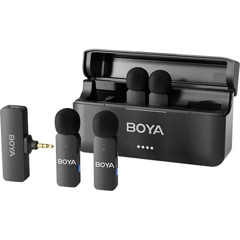 Boya BY-V4  4 Micrófonos Inalámbricos Conector 3,5mm Para Cámaras