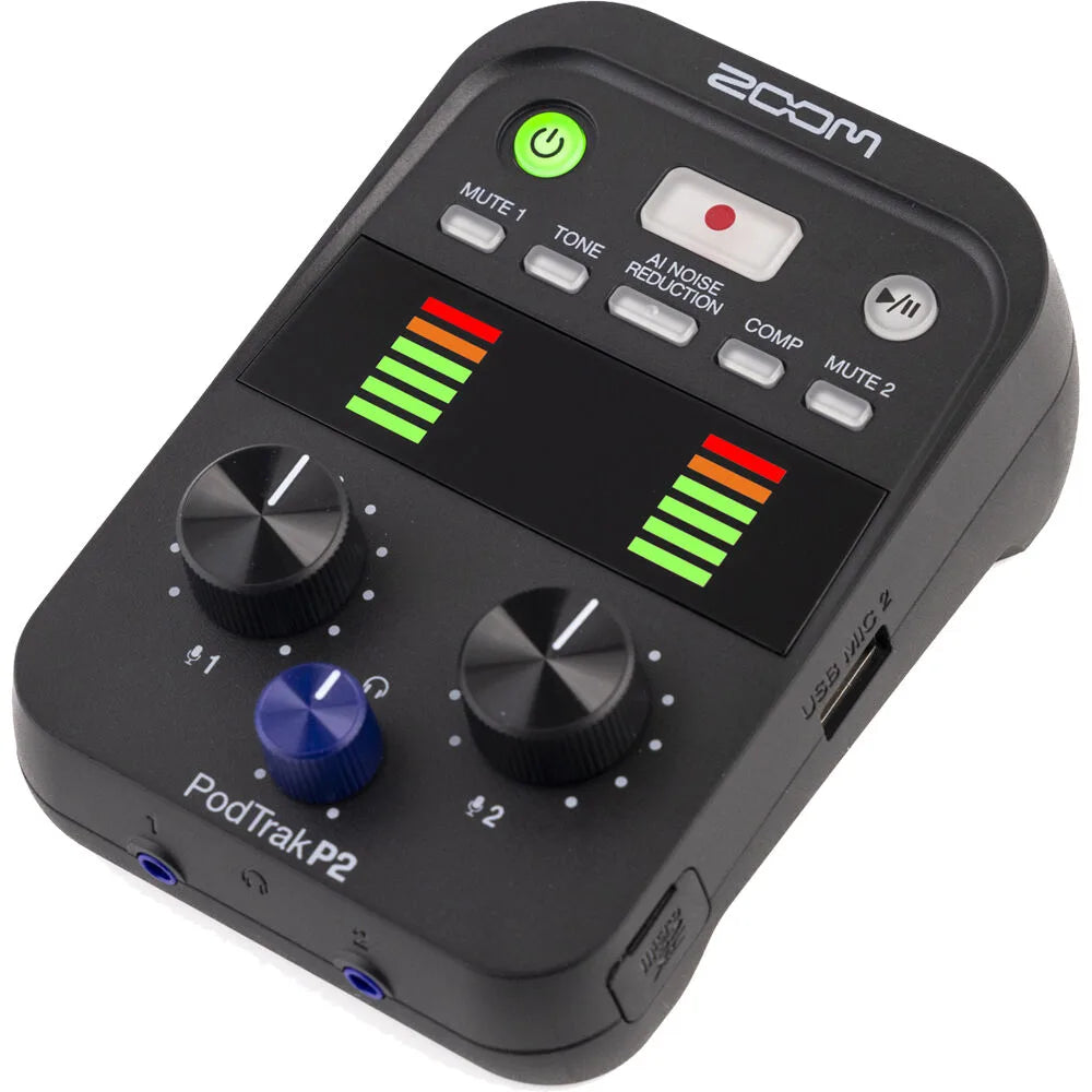 Zoom PodTrak P2 - Grabadora Dual USB para Podcasters