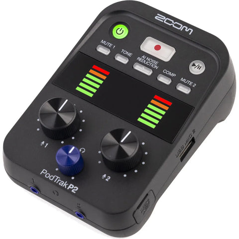 Zoom PodTrak P2 - Grabadora Dual USB para Podcasters