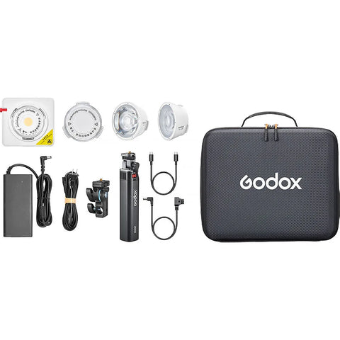 Godox ML100R RGB  Kit Luz Led Con Lente 36° y Battery Grip