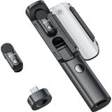 Boya BY-BOYA MAGIC 01 Micrófono Multifunción, Escritorio y Solapa Doble USB-C-Lightning y Trípode