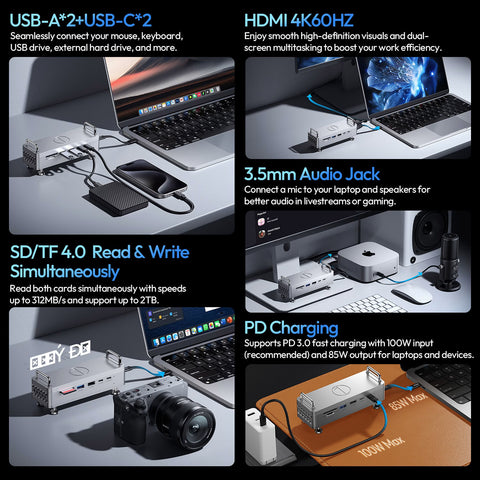 Ulanzi QT03 Docking Station con Enclosure para SSD   - A050