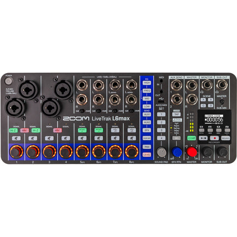Zoom LiveTrak L6max Mezcladora y grabadora portátil de 12 canales
