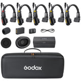 Godox SkyTalk Air 5S Sistema de Intercomunicación Inalámbrico Para 5 Personas