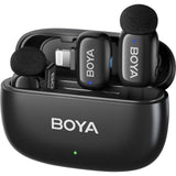 Kit Boya BOYAMINI 2-03 con micrófonos, receptor Lightning y estuche de carga