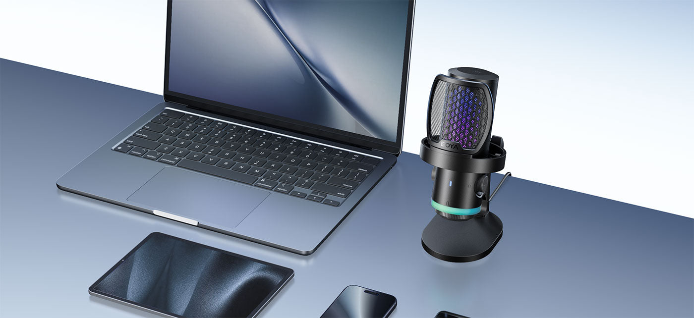 BOYA CastMic G40 – Micrófono USB RGB para Gaming, Streaming y Creación de Contenido