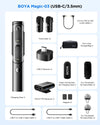Boya BY-BOYA MAGIC 03 Mini Micrófono Inalámbrico doble Al-Powered