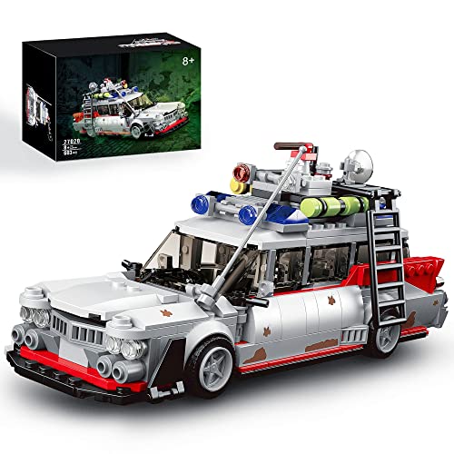 HI-REEKE Ghost Buster ECTO-1 Kit de construcción para adulto, creador de coches de campeón de velocidad, bloques de construcción, juego de juguetes Creator-605PCS