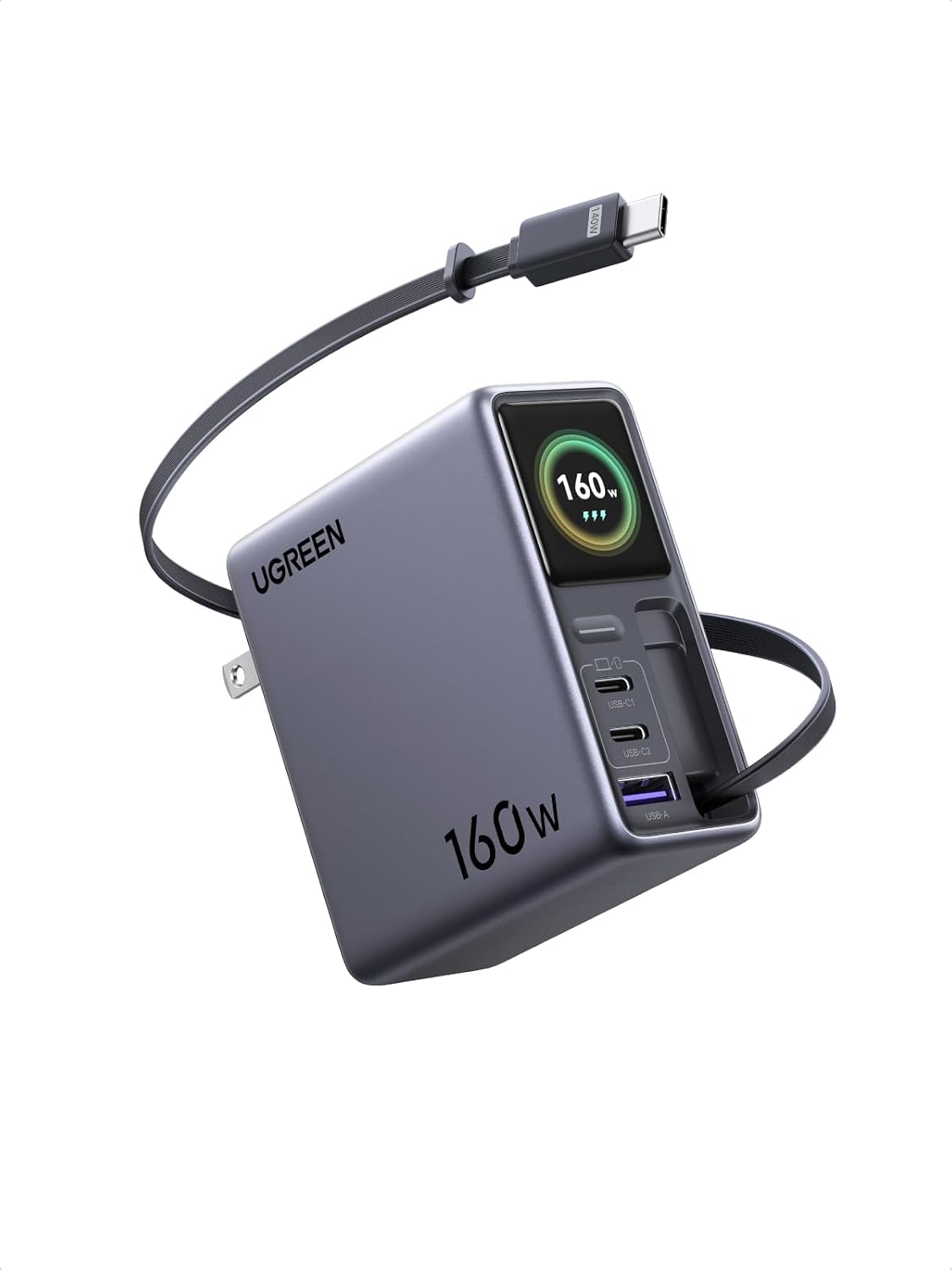 Cargador UGREEN Nexode Pro 160W retráctil vista principal