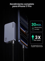 Cargador UGREEN Nexode Pro 65W slim medidas y diseño