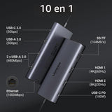 Docking UGREEN Revodok Pro 10 en 1 detalle de características