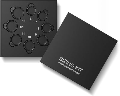 Boya BOYACARE Sizing Kit con 8 anillos medidores de talla en su caja