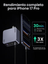 Cargador UGREEN Nexode Pro 160W 4 puertos medidas y diseño