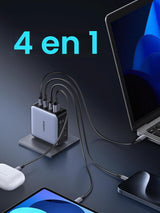 Cargador UGREEN Nexode X 160W puertos y conexiones