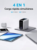 Cargador UGREEN Nexode Pro 100W pantalla en uso