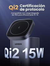 Estación UGREEN Nexode 100W Qi2 detalle de características