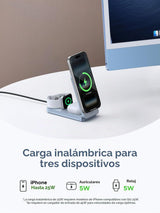 Estación UGREEN MagFlow 25W bolsillo puertos y conexiones