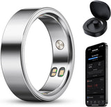 Anillo inteligente Boya BOYACARE Ring plateado con estuche de carga y app