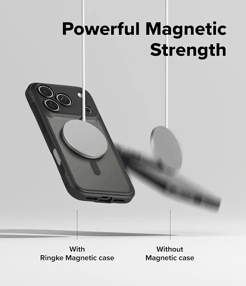 Ringke iPhone 17 Pro Max Case, FUSION BOLD MAGNETIC Matte Treatment, Translucent, Back Cover, Shockproof, TPU Bumper Included, Anti-Slip Texture, Smartphone Case Cover for iPhone Pro Max - Magnetic