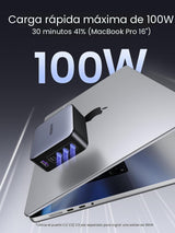 Cargador UGREEN Nexode 100W 5 puertos detalle de características