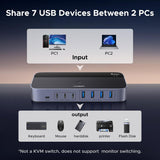 Switch USB 3.0 UGREEN 7 dispositivos detalle de características