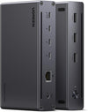 Docking station UGREEN Thunderbolt 4 8 en 1 doble 4K con cargador GaN de 140 W
