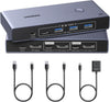 Switch KVM UGREEN DisplayPort 8K 60 Hz para 1 monitor y 2 computadores en aluminio