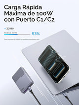 Cargador UGREEN Nexode Air 100W detalle de características