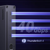 Docking UGREEN Thunderbolt 4 8 en 1 en uso