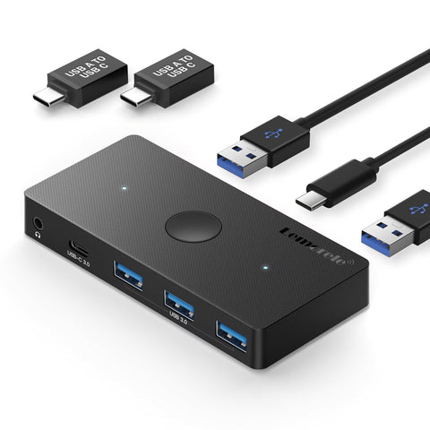Lemorele H100 Comparte Hasta 5 Periféricos Entre 2 Computadores
