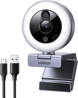 Cámara web UGREEN 4K luz de anillo vista principal