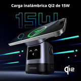 Cargador UGREEN Uno Qi2 2 en 1 detalle de características